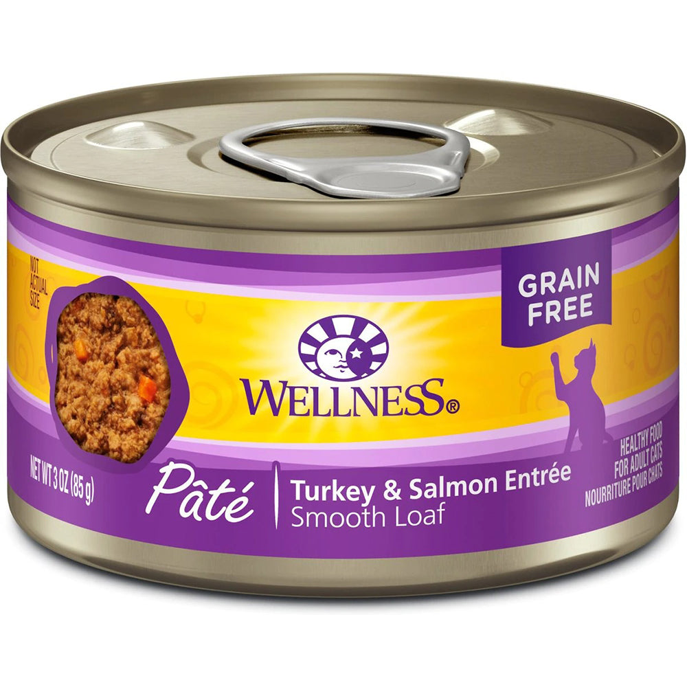 Wellness Turkey & Salmon Pate Wet Cat Food, 3 oz.