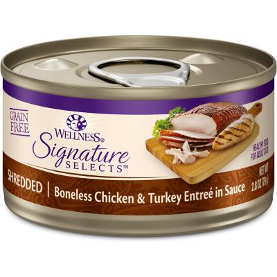 Wellness CORE Signature Selects Shredded Chicken & Turkey Wet Cat Food, 5.3 oz.