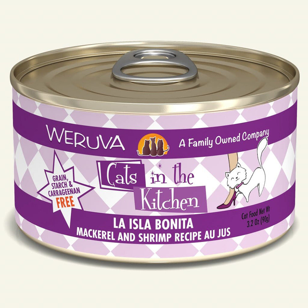 Cats in the Kitchen La Isla Bonita Mackerel & Shrimp Au Jus Wet Cat Food, 3.2 oz.
