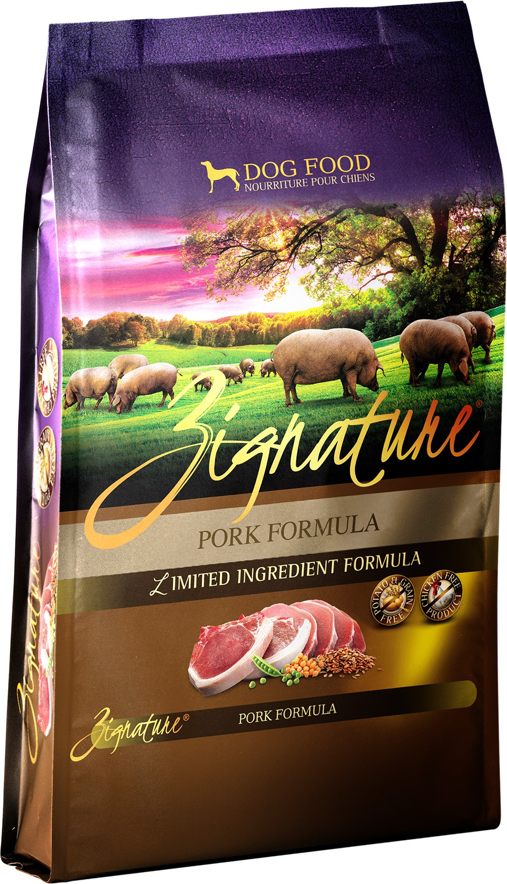 Zignature Pork Formula Grain-Free Dry Dog Food, 4 lbs.