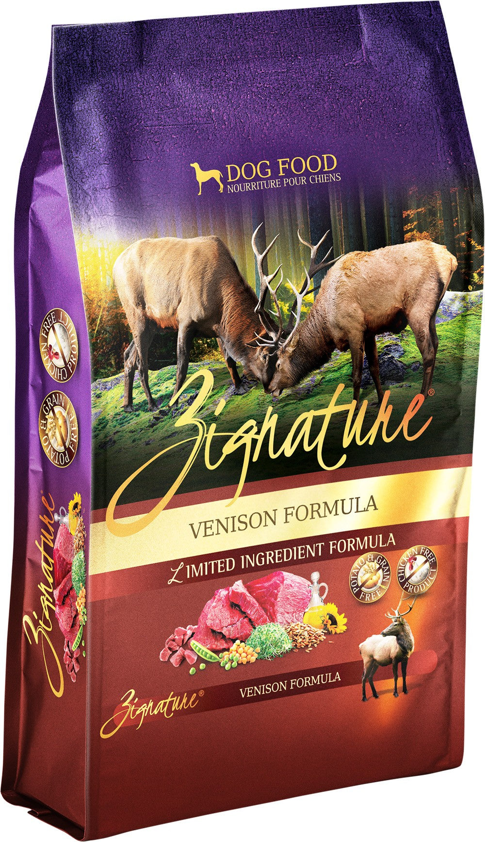 Zignature Venison Formula Dry Dog Food, 12.5-Lb Bag