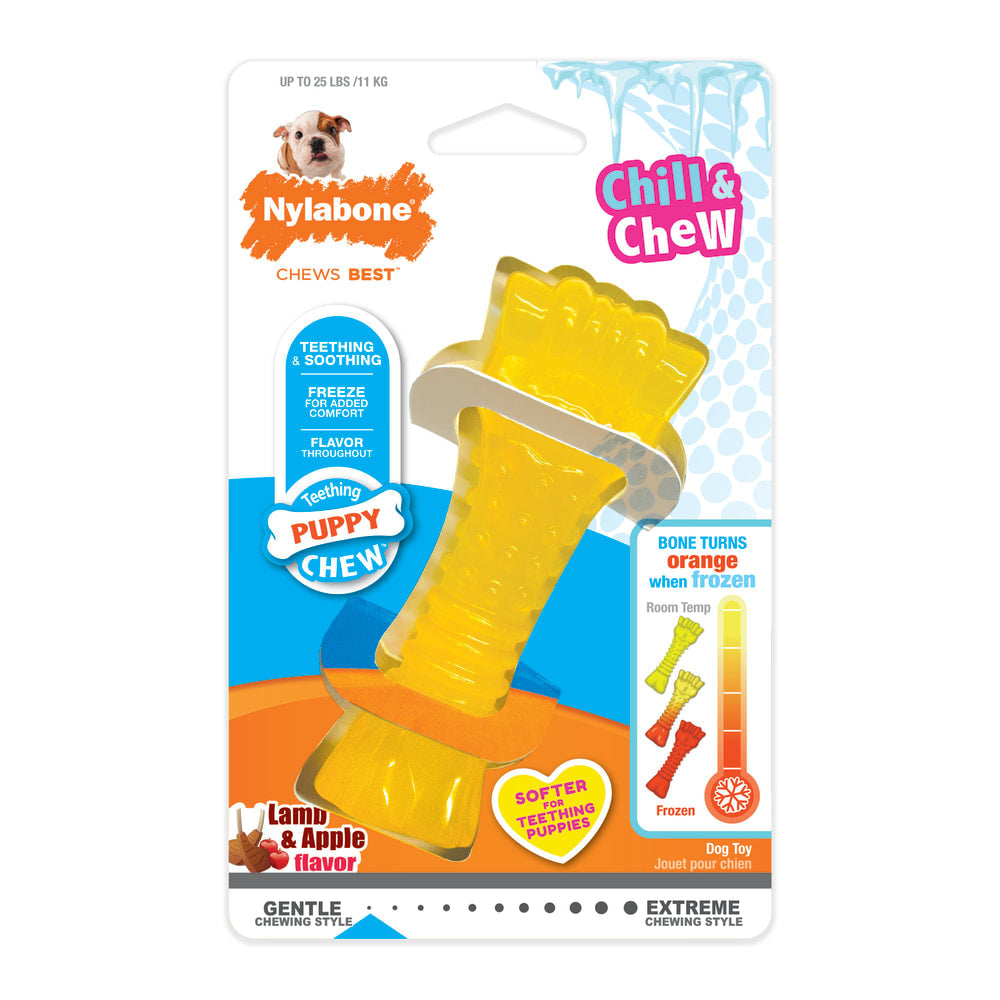 Nylabone Puppy Chew Bone Lamb & Apple Flavor, Small (Up to 25 lbs.)