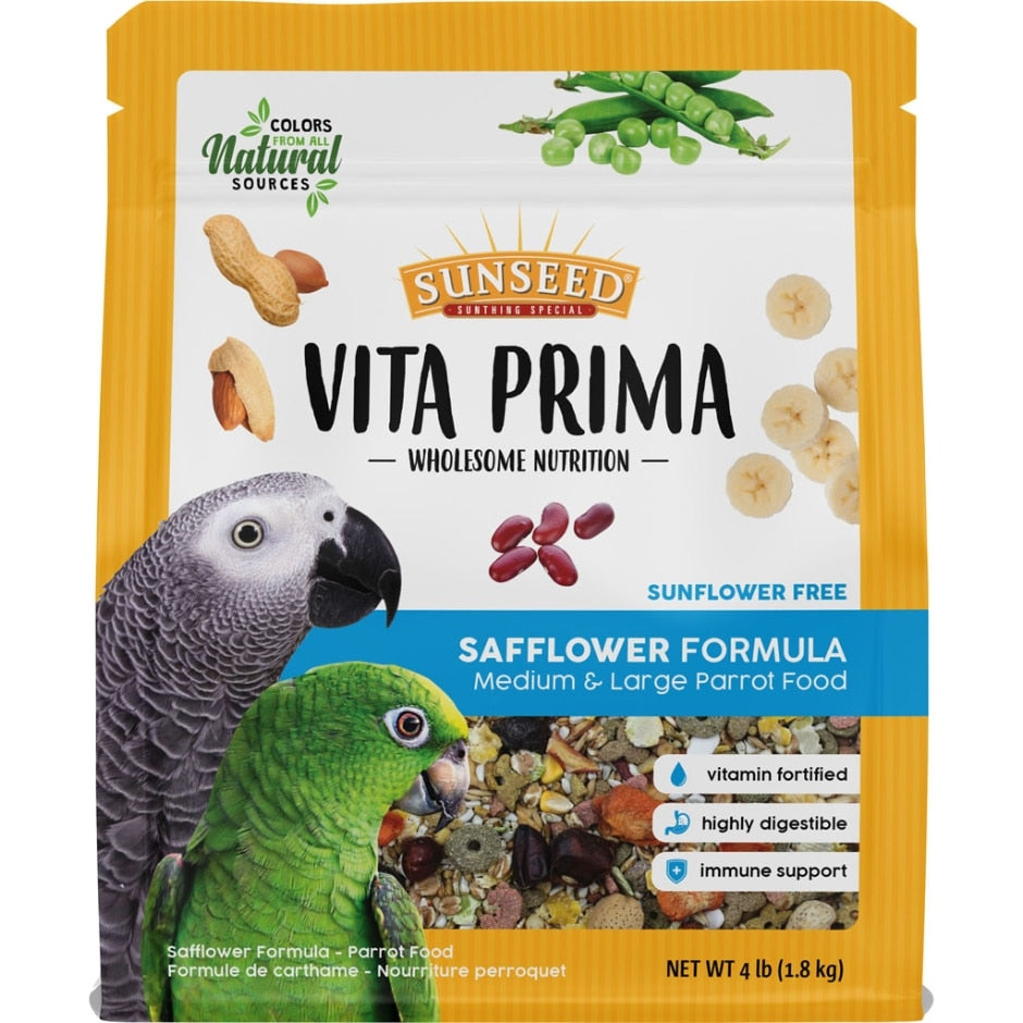 Sunseed Vita Prima Safflower Parrot Food, 4 lbs.