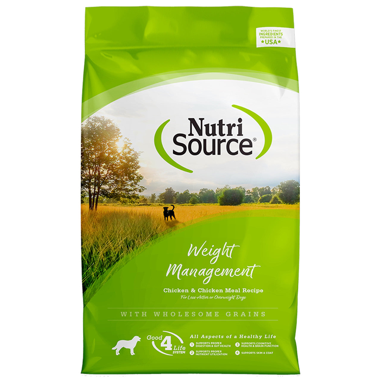 NutriSource Weight Management Chicken & Chicken Meal Recipe Dry Dog Food, 4 lbs.