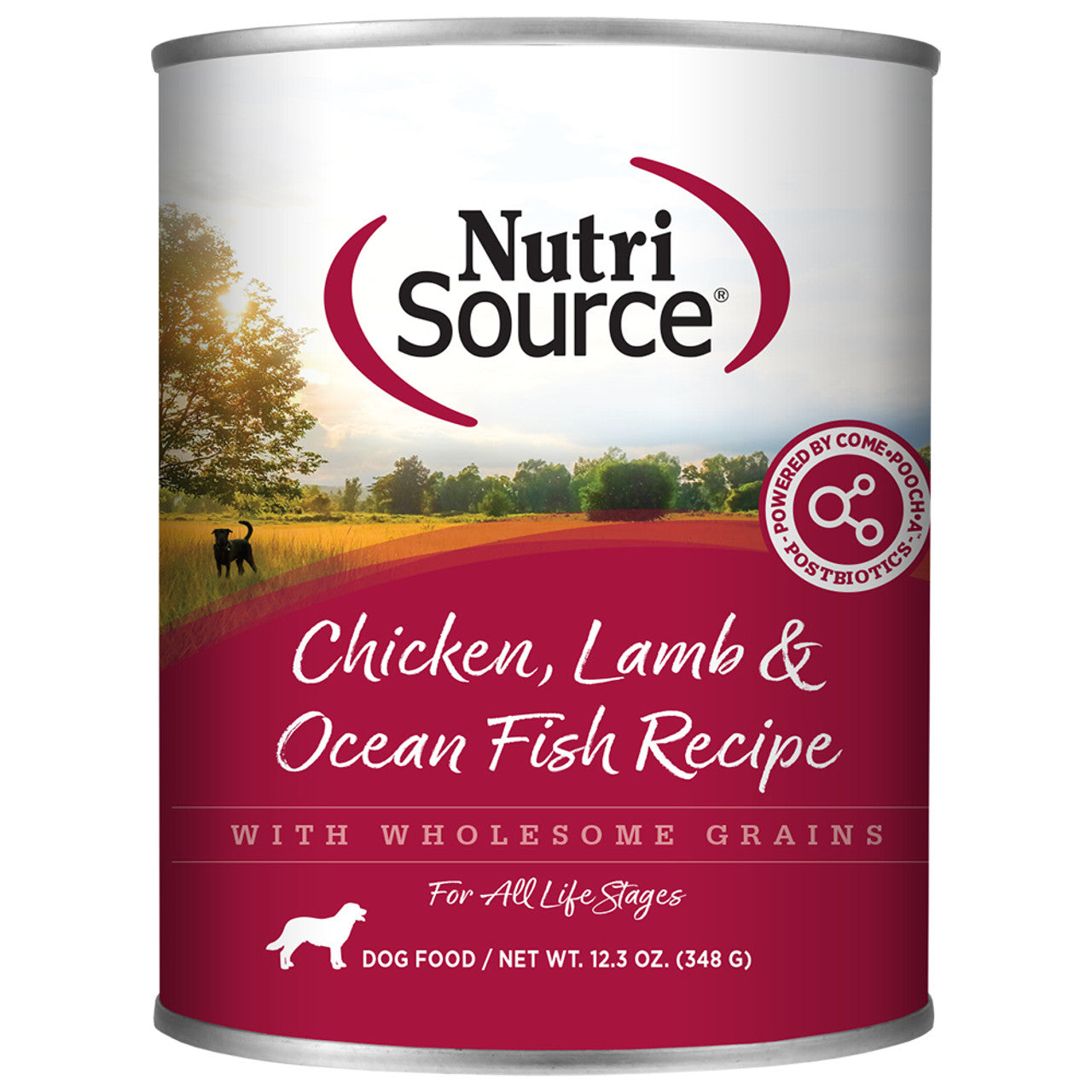 NutriSource Chicken, Lamb & Ocean Fish Wet Dog Food, 12.3 oz.