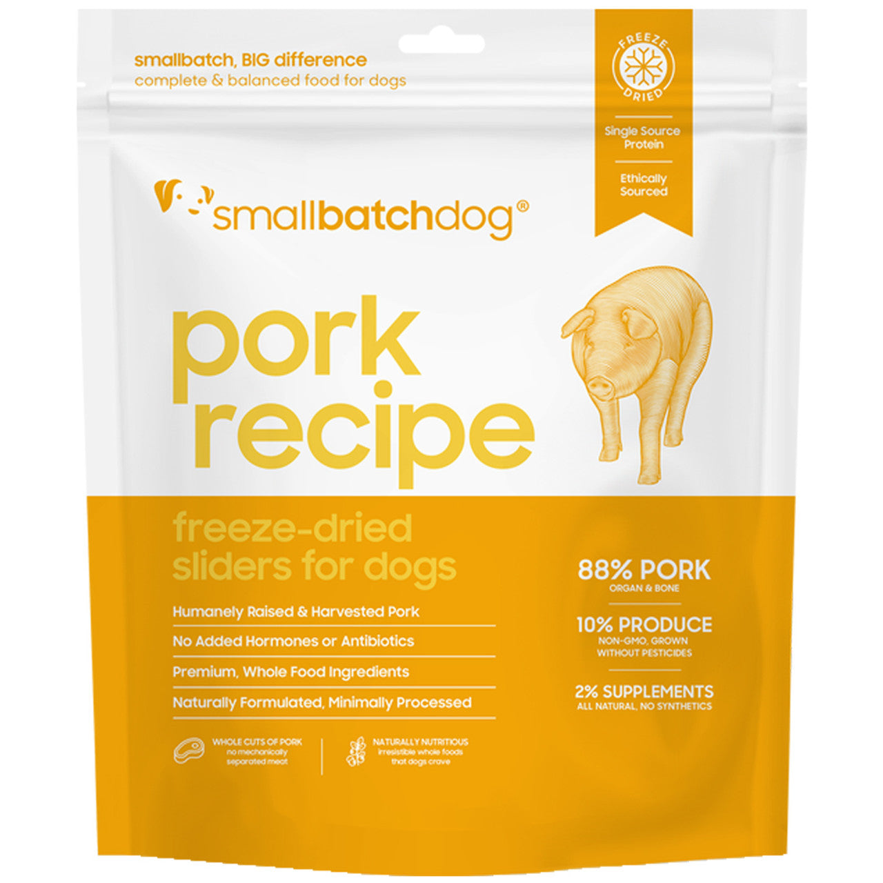 Smallbatch Pork Slider Freeze-Dried Dog Food, 14 oz.