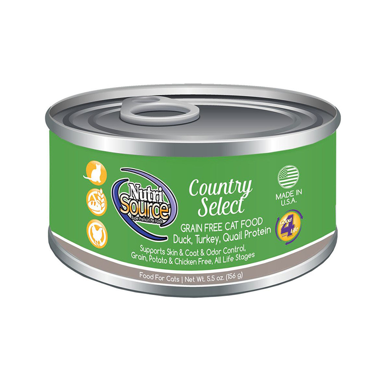 NutriSource Country Select Grain-Free Wet Cat Food, 5.5 oz.