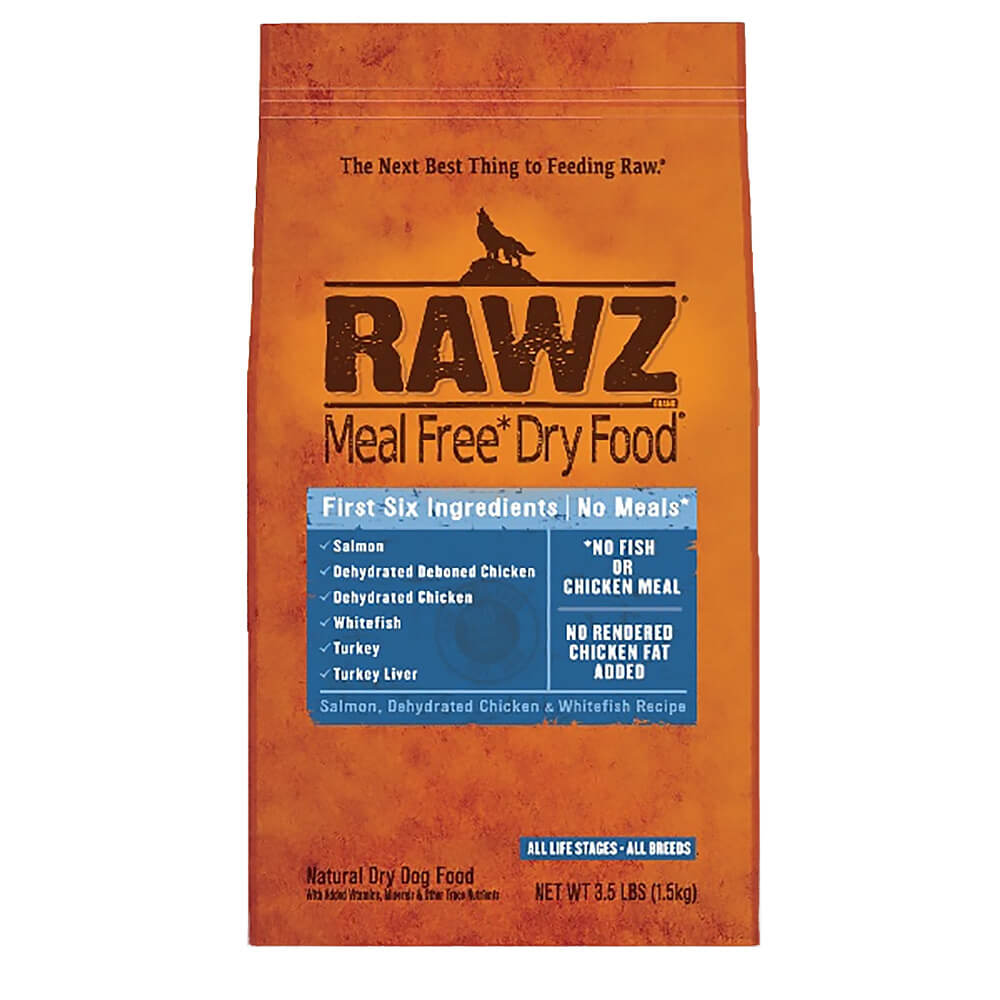 Rawz Natural Salmon, Chicken & Whitefish All Life Stages Grain-Free Dry Dog Food, 3.5 lbs.