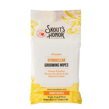 Skout's Honor Probiotic Honeysuckle Dog Grooming Wipes