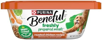 Purina Beneful Prepared Meals Roasted Chicken Recipe with Brown Rice Carrots & Spinach Wet Dog Food, 10 oz.