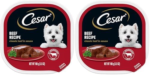 Cesar Canine Cuisine with Beef Dog Food Trays, 3.5 oz.