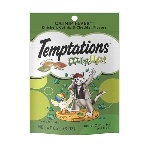 Temptations MixUps Catnip Fever Crunchy & Soft Adult Cat Treats, 3 oz.