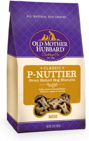 Old Mother Hubbard Classic Crunchy Puppy-Nuttier Small Oven Baked Carrot, Apple & Peanut Butter Dog Treats, 20 oz.