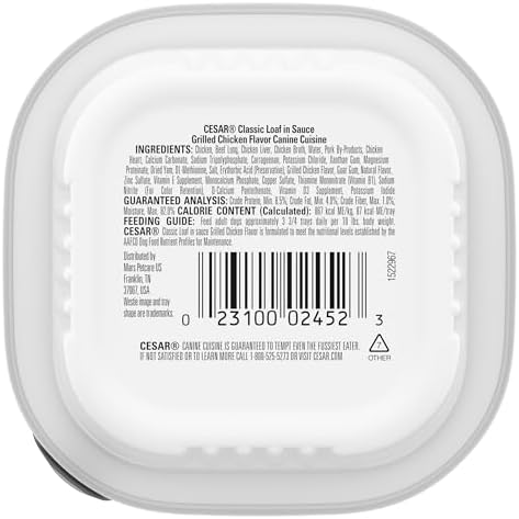 Cesar Canine Cuisine Grilled Chicken Flavor Dog Food Trays, 3.5 oz.