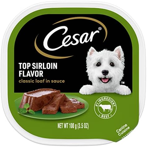 Cesar Classic Loaf in Sauce Beef, Gravy & Red Meat Flavor Small Breed Wet Dog Food, 3.5 oz.