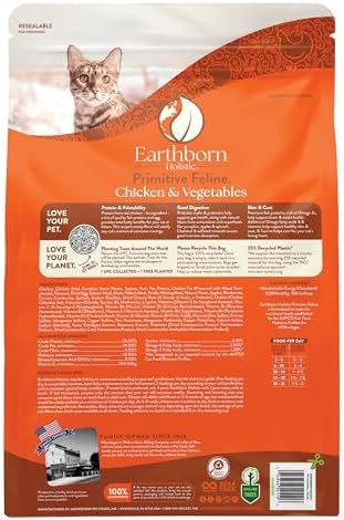 Earthborn Holistic Primitive Feline Grain-Free Natural Cat & Kitten Dry Food, 12.5 lbs.