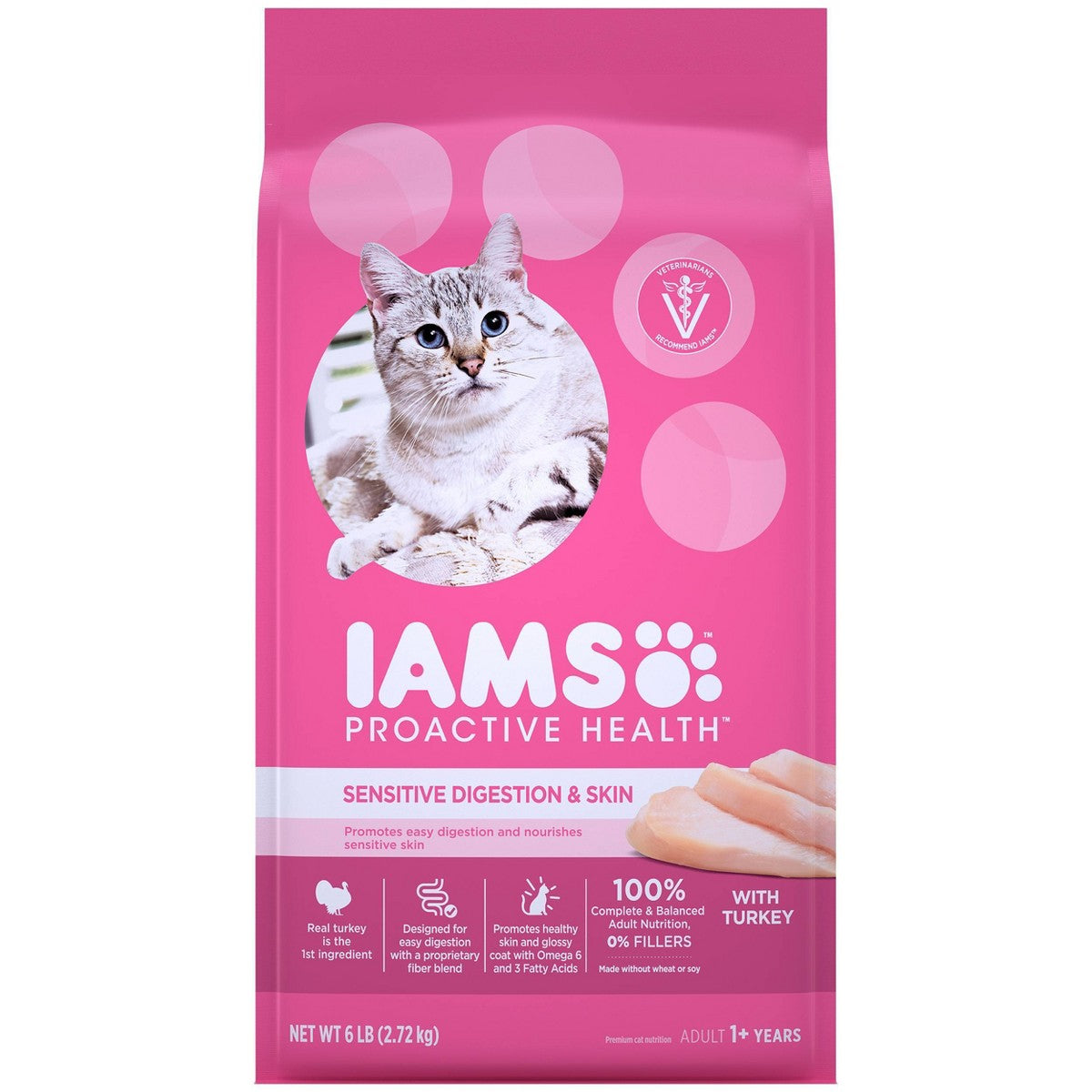 Iams ProActive Health Turkey Dry Cat Food, 6 lbs.