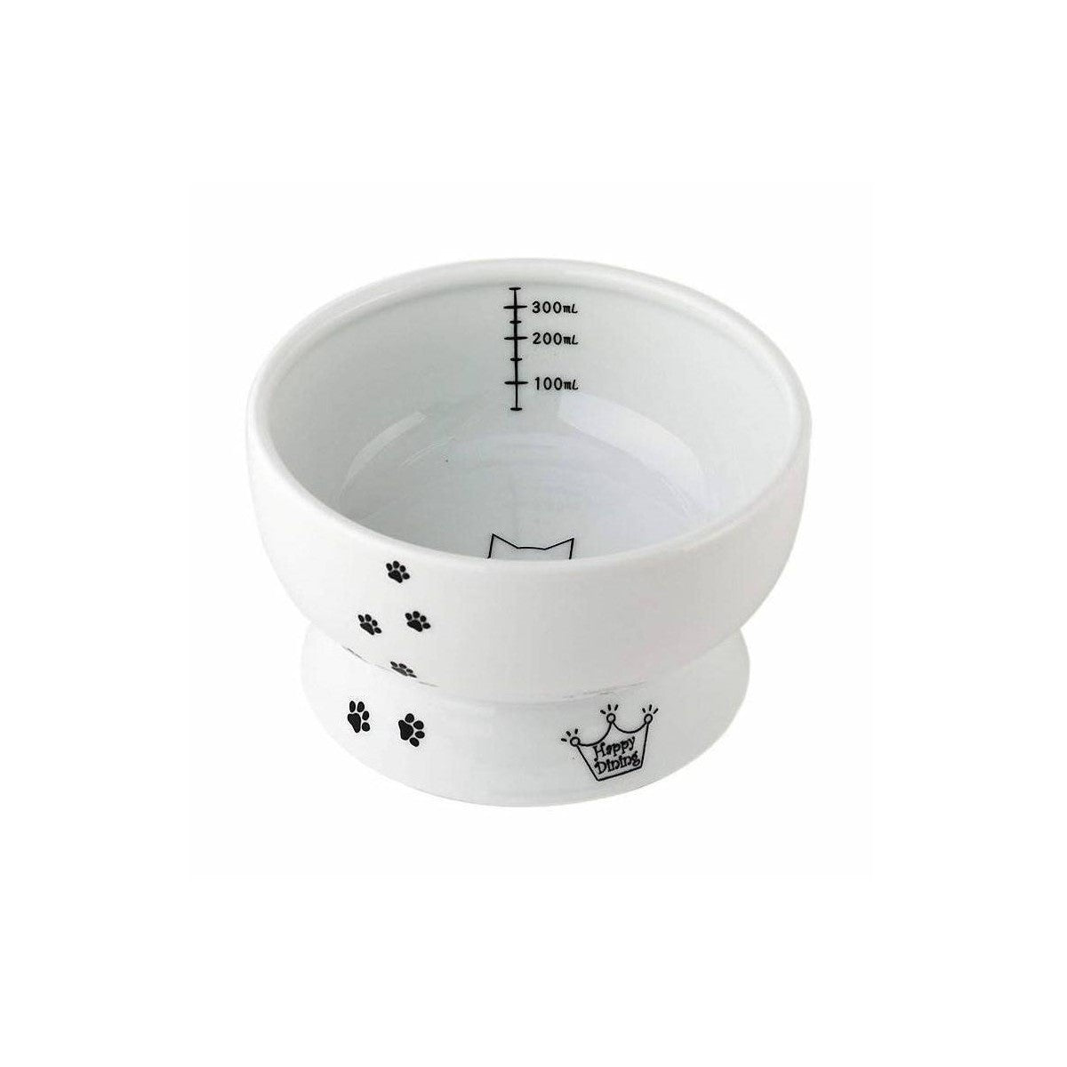 Necoichi Raised Cat Water Bowl with Measurement Lines