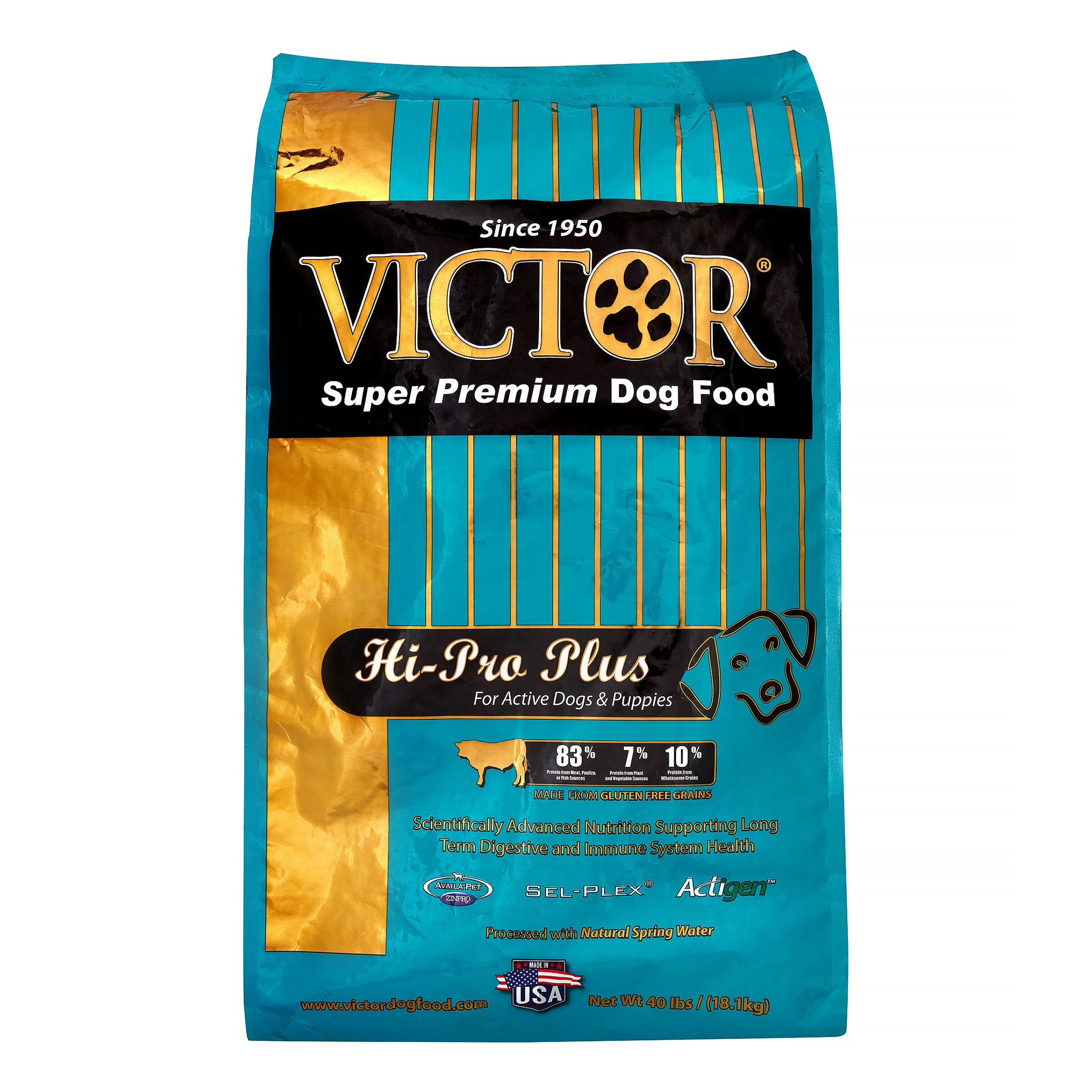 Victor Hi Pro Plus Formula Dog Food, 40 Lb