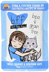 B.F.F. OMG Charm Me Tuna & Chicken Dinner in Gravy Wet Cat Food, 3 oz.