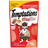 Temptations Mixups Crunchy And Soft Cat Treats Backyard Cookout Flavor 3 oz Pouch