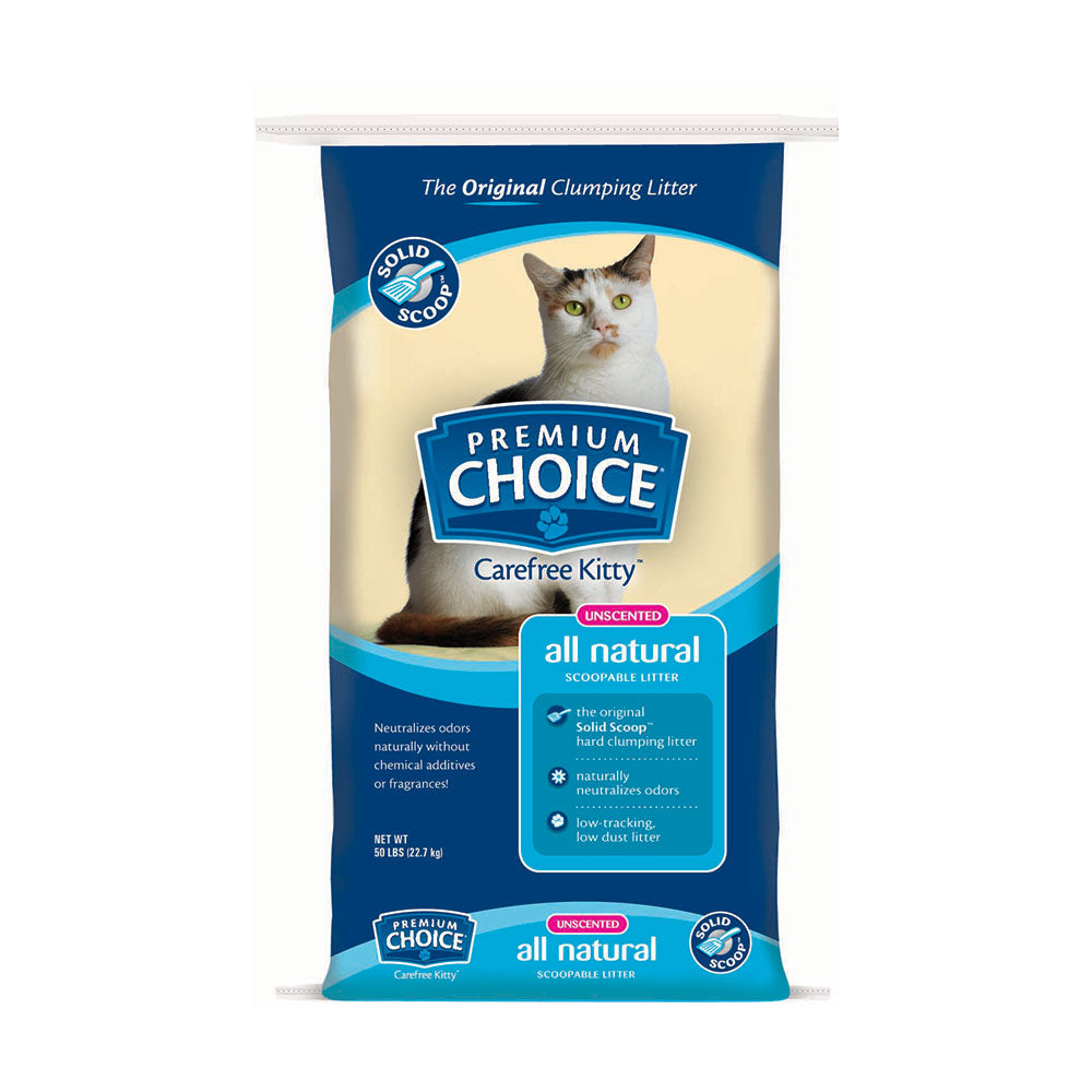 Premium Choice Carefree Kitty Solid Scoop Cat Litter, 40 lbs.