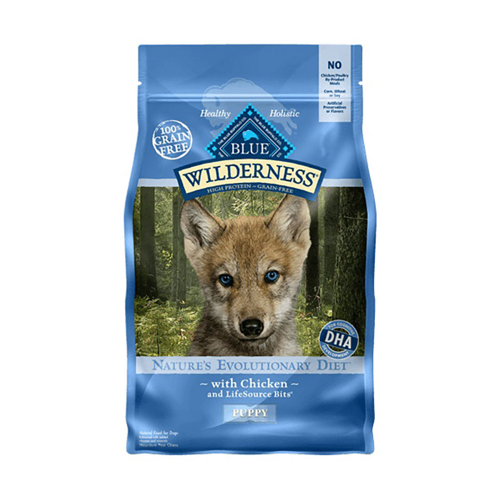 Blue Buffalo Wilderness High Protein Chicken Recipe Dry Puppy Food 24lb