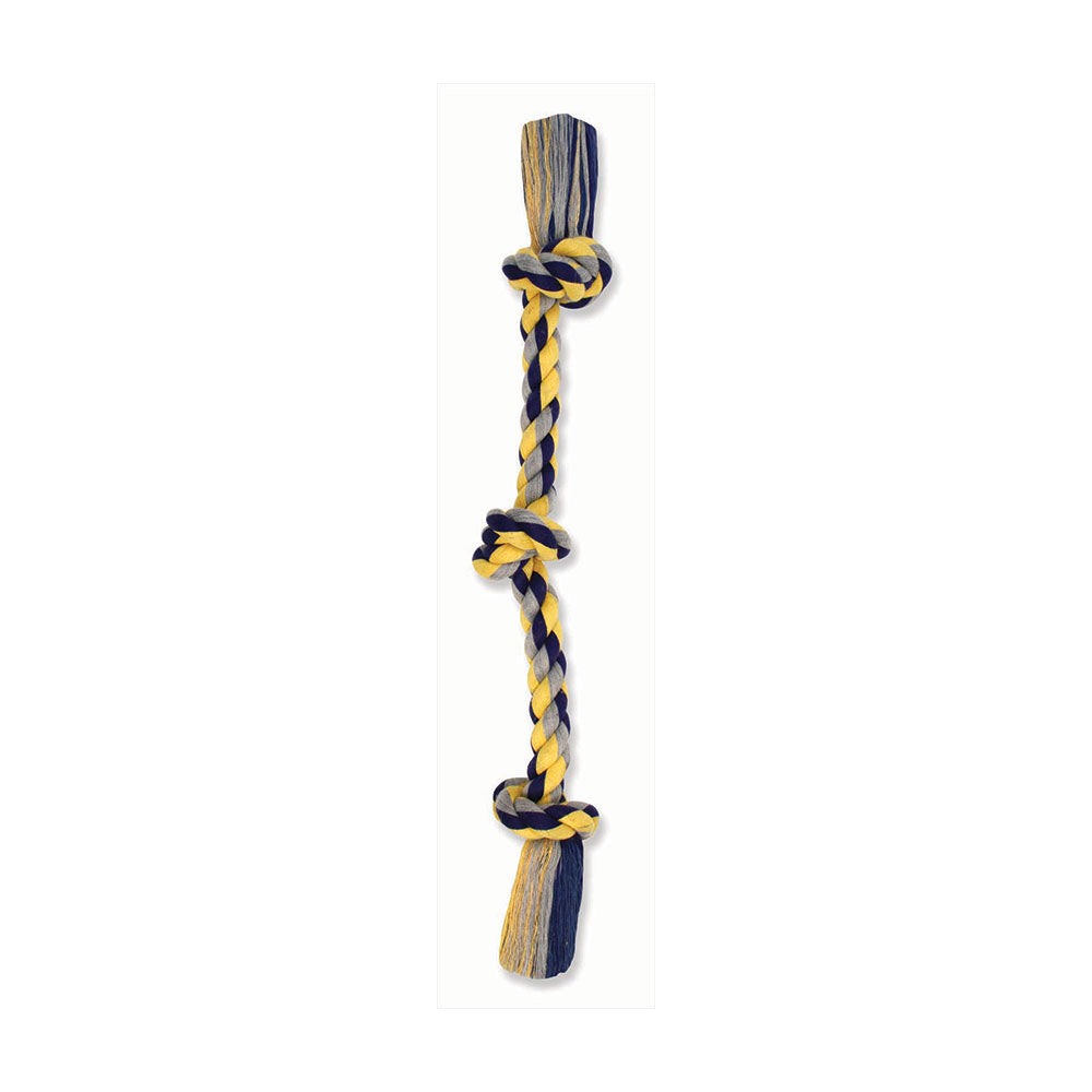 Mammoth Flossy Chews 3-Knot Tug Rope Dog Toy, 25 in.