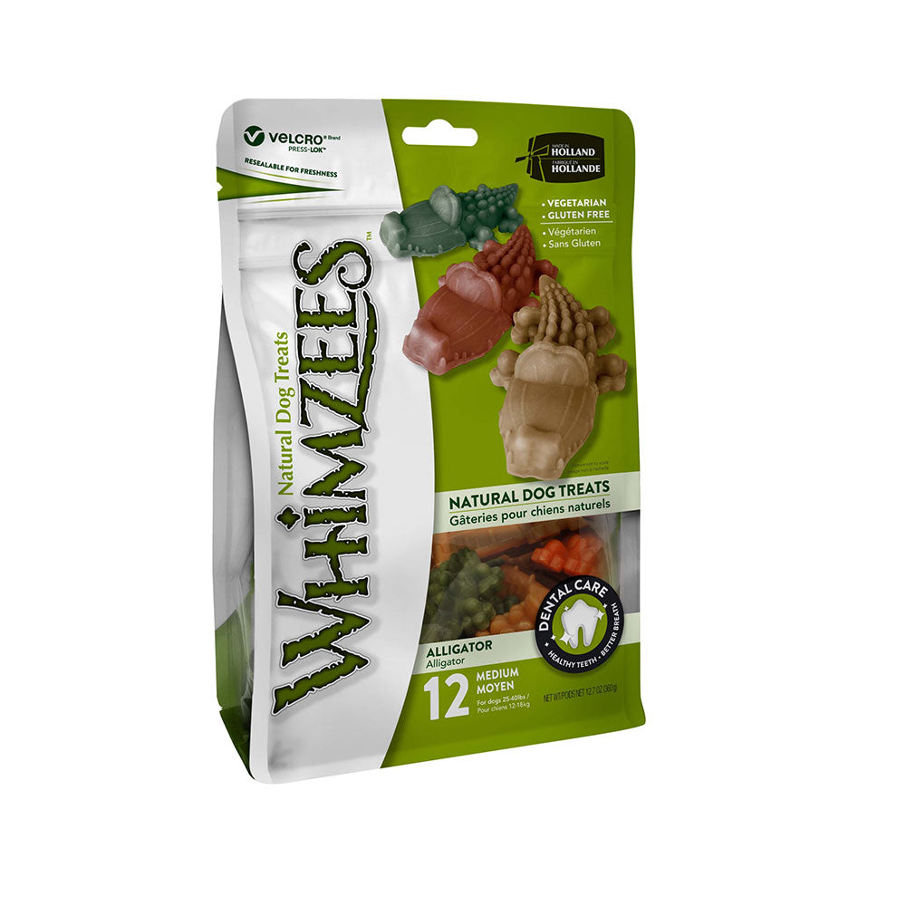 Whimzees Alligator Natural Dental Dog Chews, 12.7 oz. (12 Count)