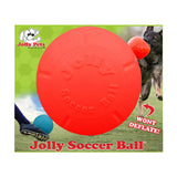 Jolly Pets Orange Vanilla Scented Rubber Soccer Ball Dog Toy, 8 in.