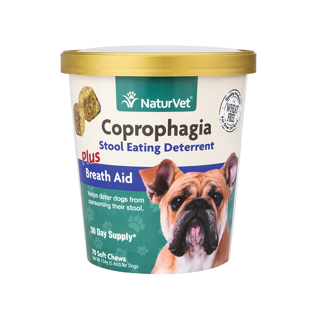 NaturVet Stool Eating Deterrent Soft Chews for Dogs, 70 Count