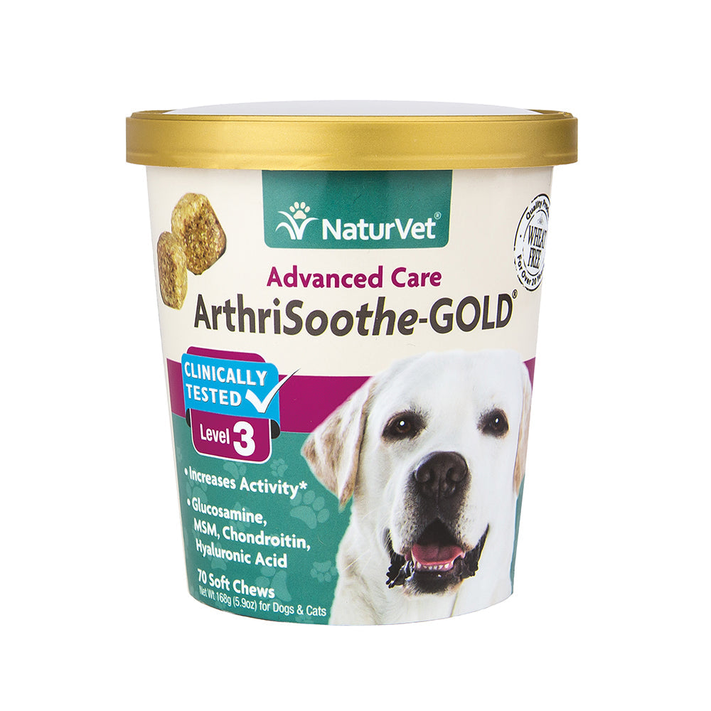 NaturVet ArthriSoothe-Gold Soft Chews for Dogs & Cats, 70 Count