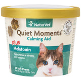 NaturVet Quiet Moments Calming Aid Soft Chews for Cats, 60 Count