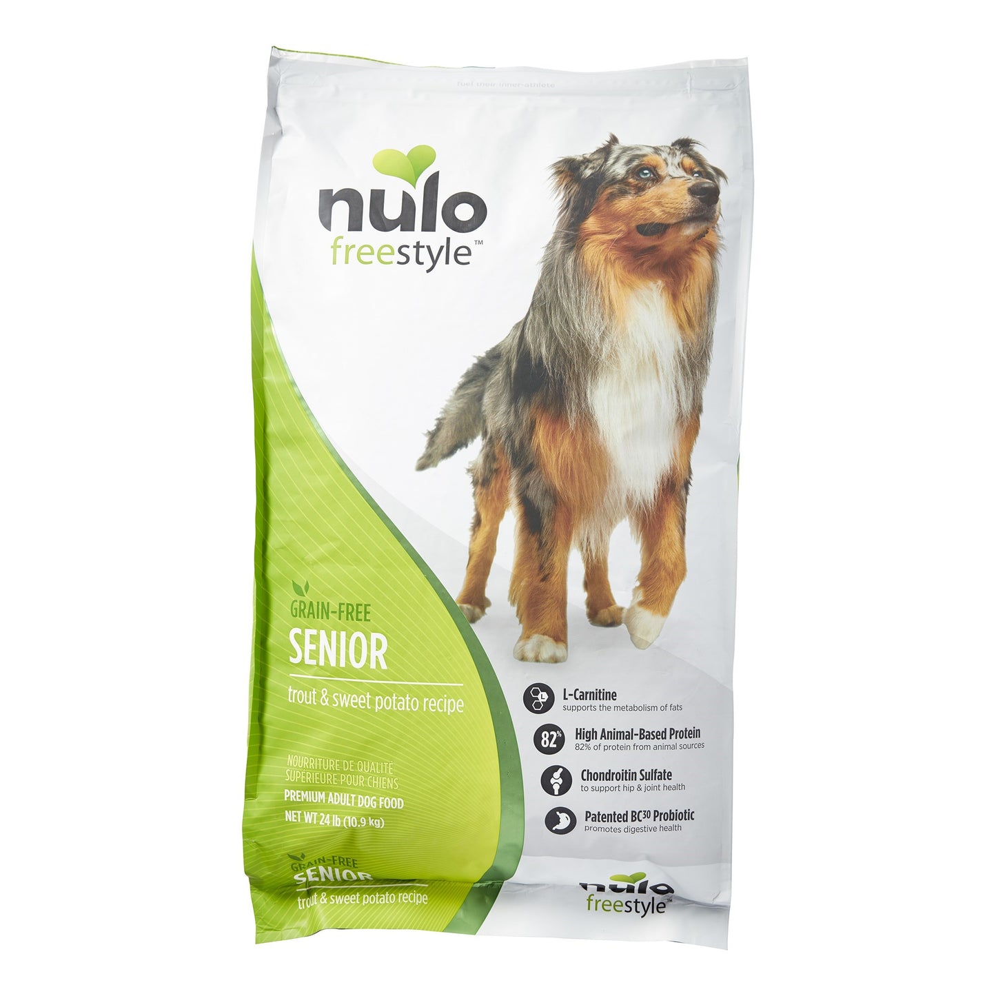 Nulo Senior Dog Food, Trout & Sweet Potato, 24-Lb Bag