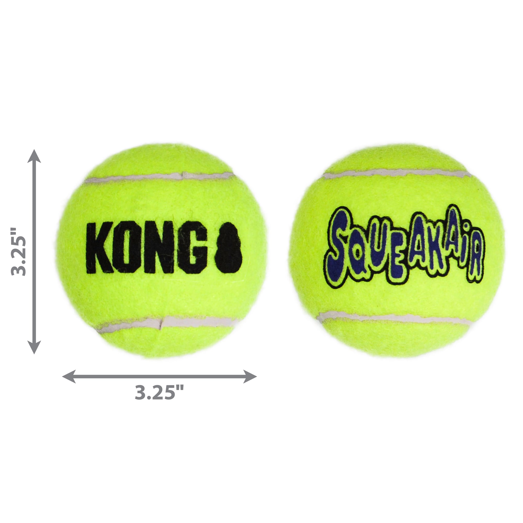 KONG SqueakAir Tennis Balls Dog Toy, Large (2 Count)
