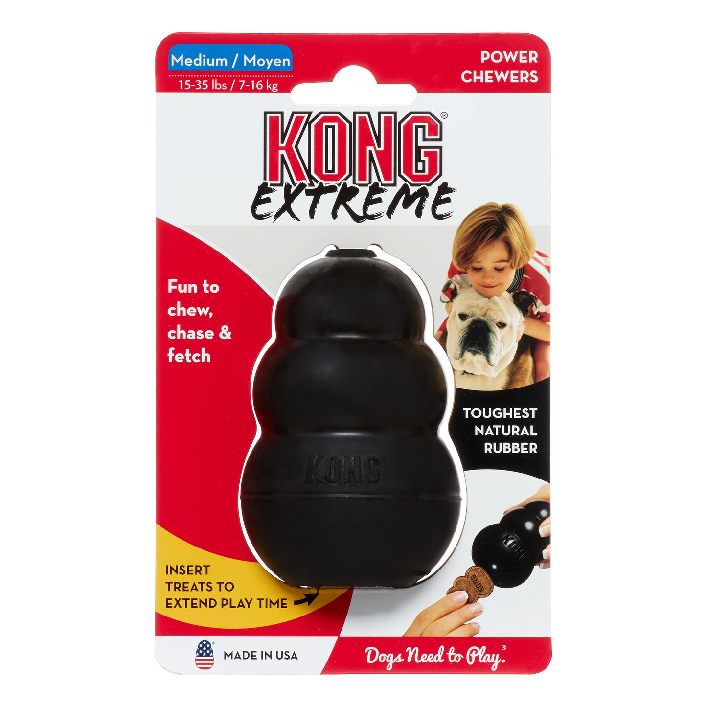 Kong Extreme Dog Toy Medium For Power Chewers