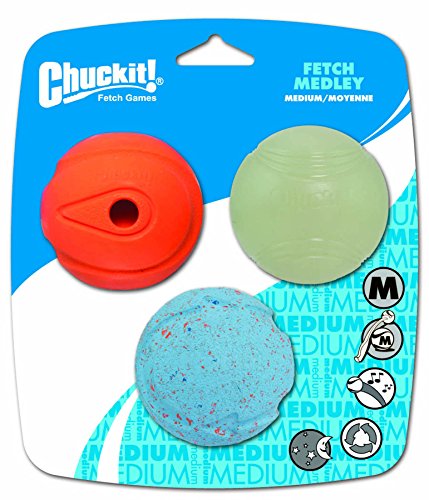 Chuckit! Fetch Medley Dog Balls, Medium (3 Pack)