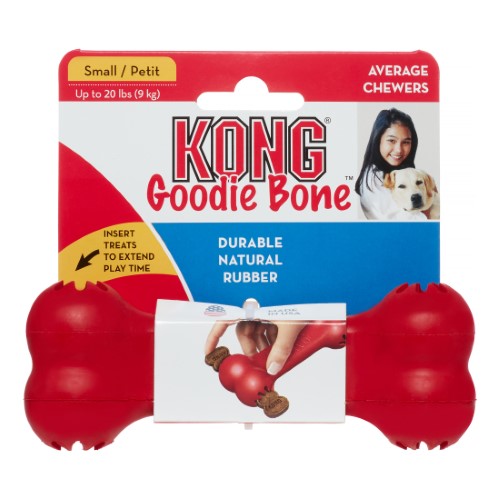 KONG Goodie Bone Rubber Dog Toy, Small (Up to 20 lbs.)