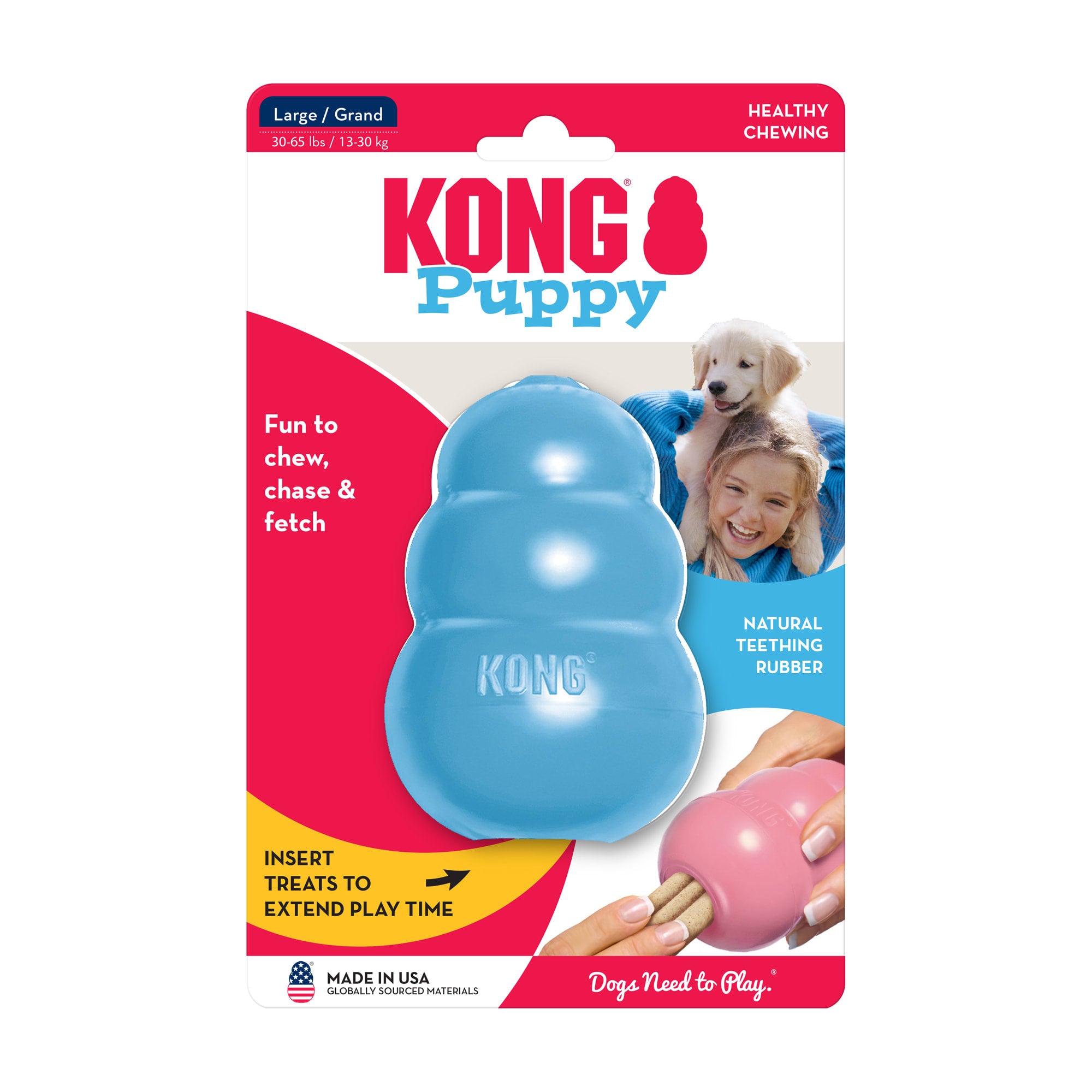 KONG Puppy Durable Rubber Dog Chew Toy, Large