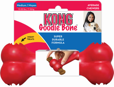 KONG Goodie Bone Rubber Toy for Medium Dogs (15-35 lbs.)