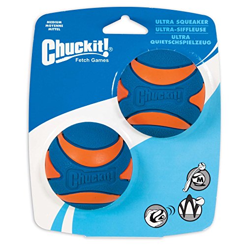 Chuckit! Ultra Squeaker Dog Ball Toy, Medium (2 Pack)