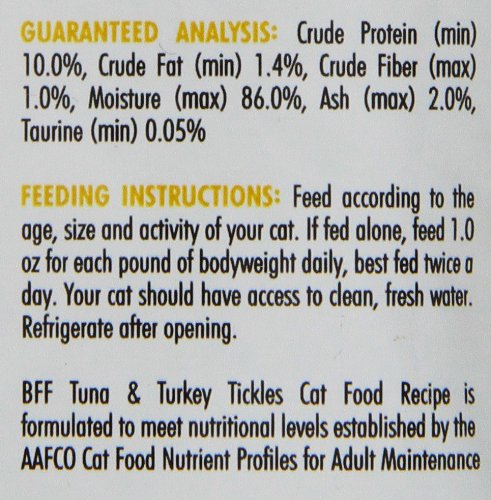 B.F.F. Tuna & Turkey Tickles Wet Cat Food, 3 oz.
