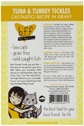 B.F.F. Tuna & Turkey Tickles Wet Cat Food, 3 oz.