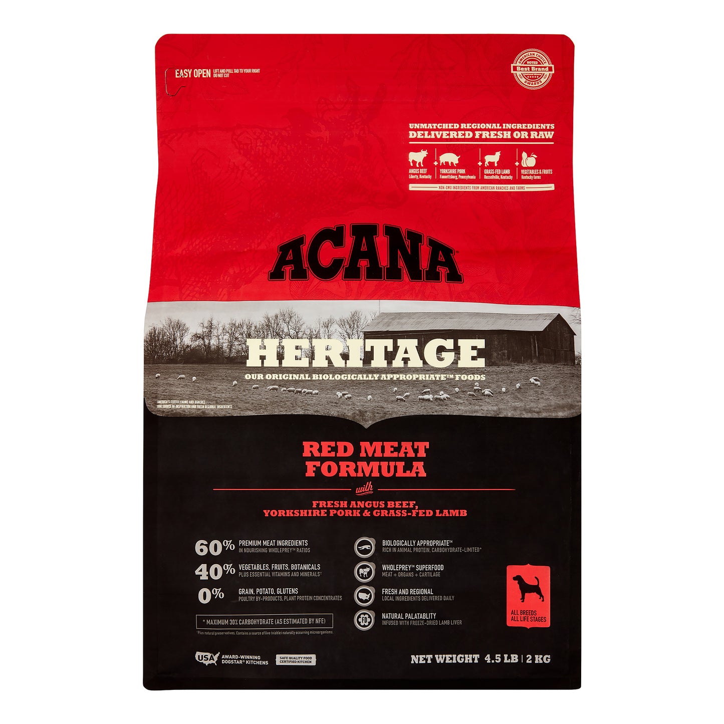 Acana Red Meat Dry Dog Food, 4.5 lbs Bag