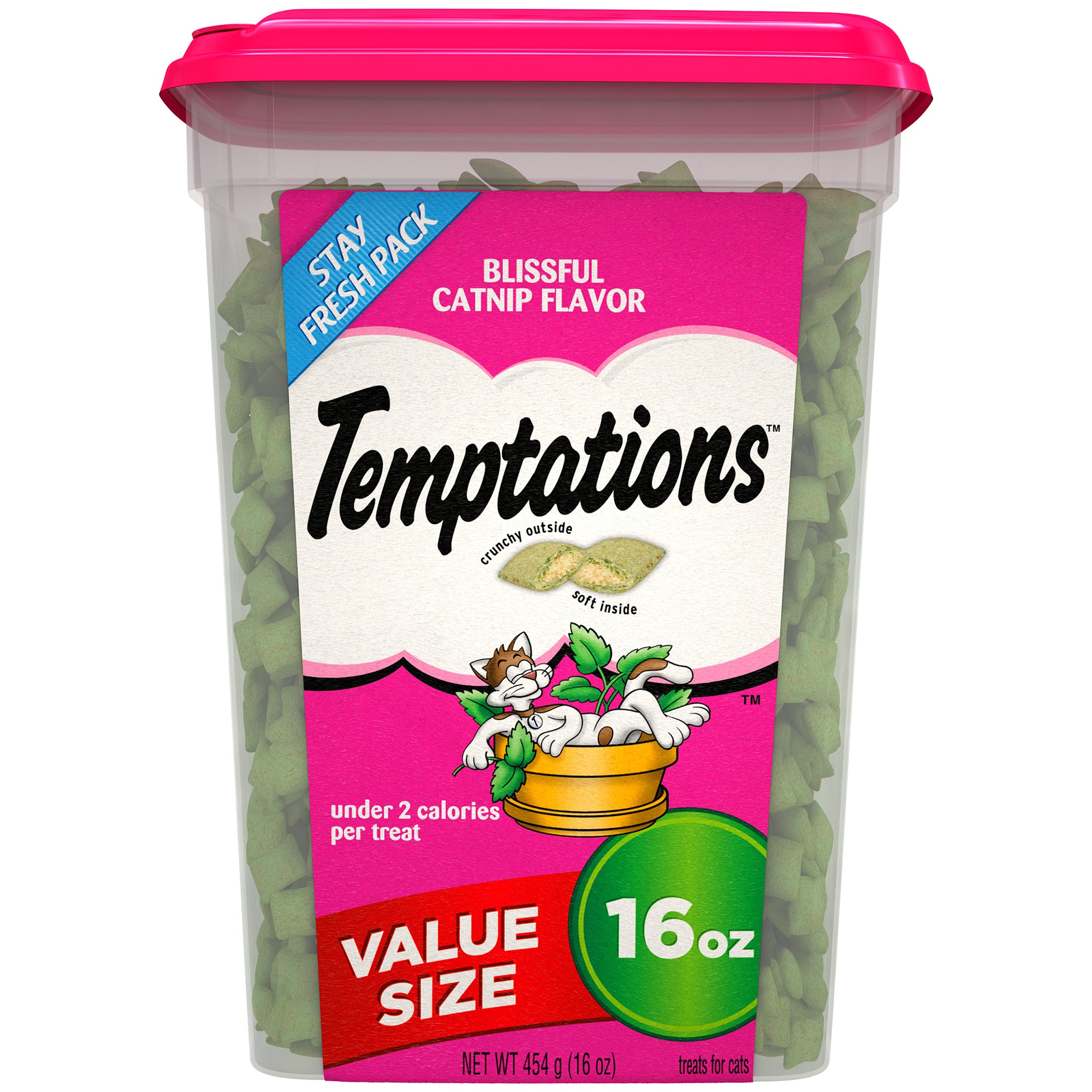 Temptations Crunchy & Soft Catnip Cat Treats, 16 oz.