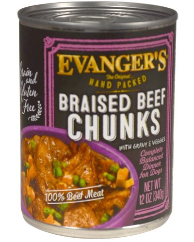 Evanger'S Braised Beef Chunks Dog Food, 13-oz