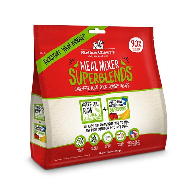 Stella & Chewy's Duck Duck Goose Meal Mixers Freeze-Dried Dog Food Topper, 18 oz.