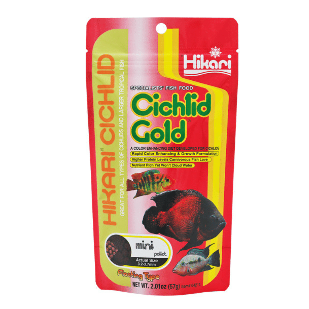 Hikari Cichlid Gold Mini Pellet Fish Food, 2 oz.