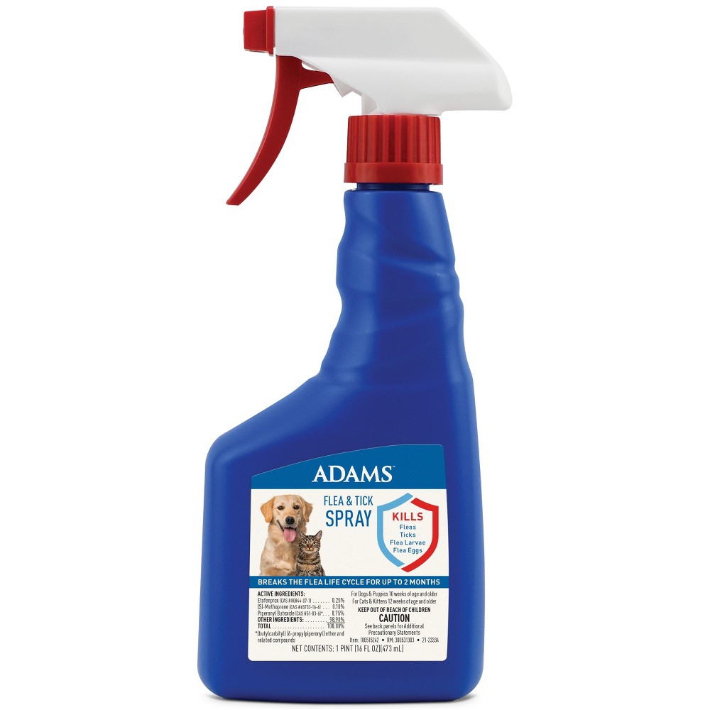 Adams Plus Flea & Tick Spray for Cats & Dogs, 16 fl. oz.