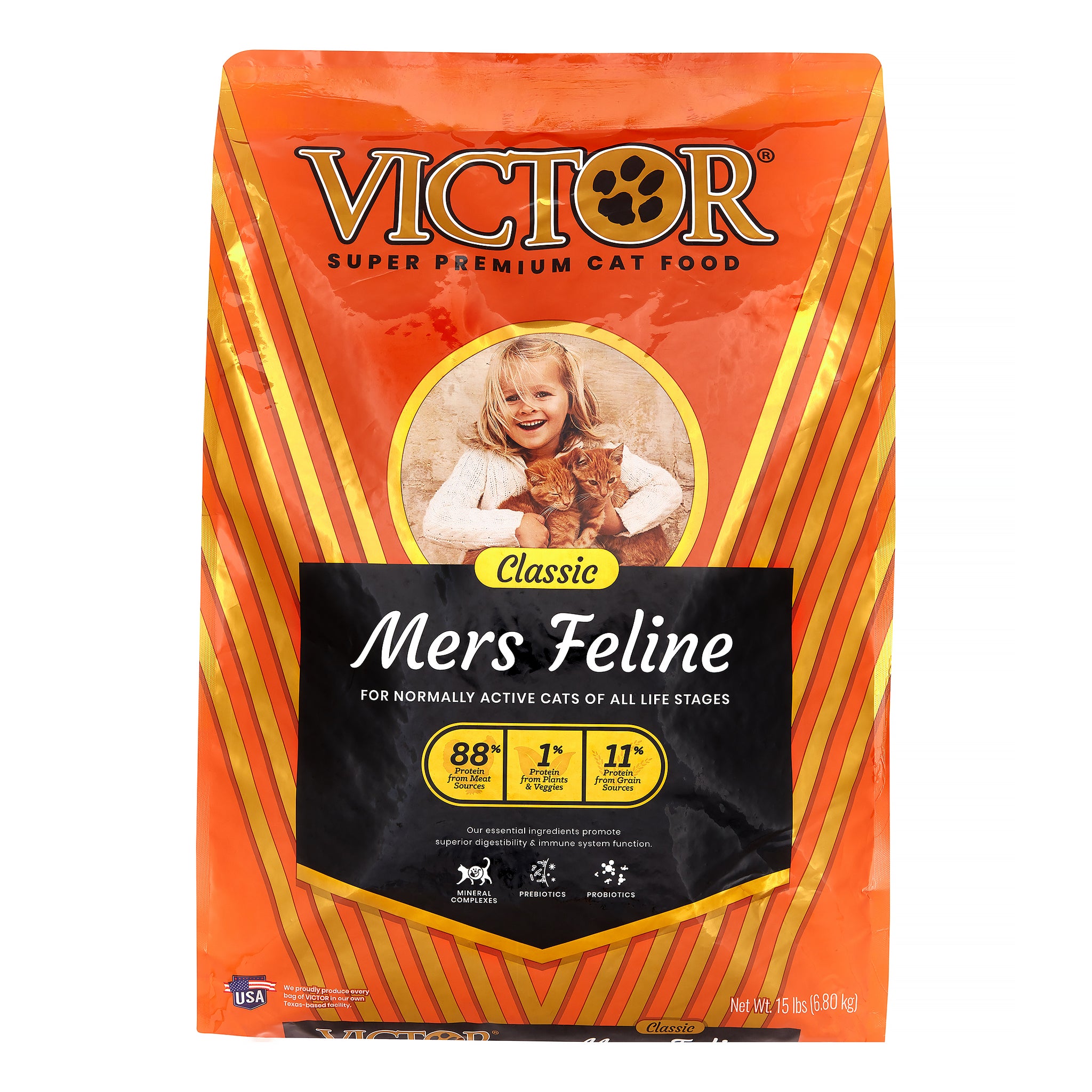 Victor Multi-Pro Mers Classic Dry Cat Food, 15 Lb Bag